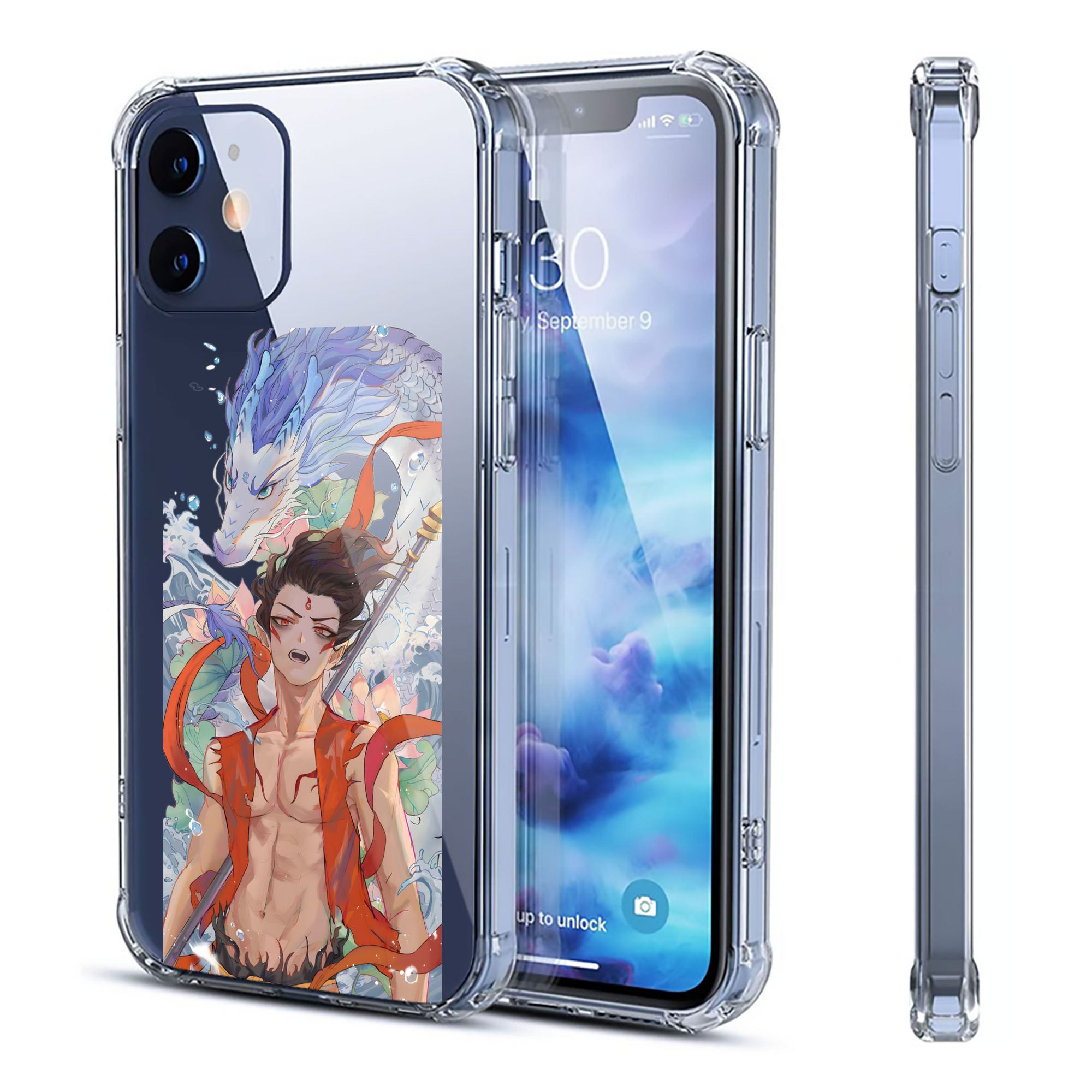 （画像用） Ne Zha 2 ナタ 魔童の大暴れ 【iPhone 12シリーズ対応】透明スマホケース（クリアソフトケース）